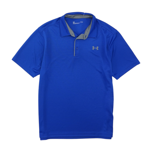 Blue Striped Short Sleeve Polo