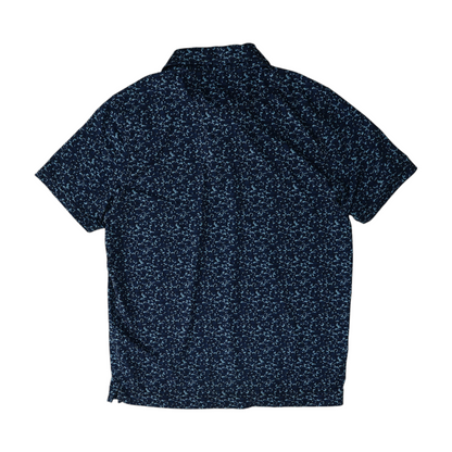 Navy Abstract Short Sleeve Polo