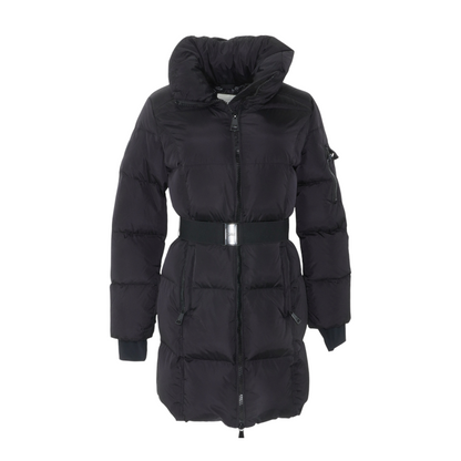Black Solid Puffer Jacket