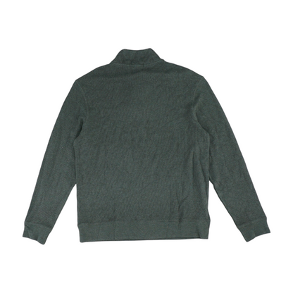 Green Solid 1/4 Zip Sweater