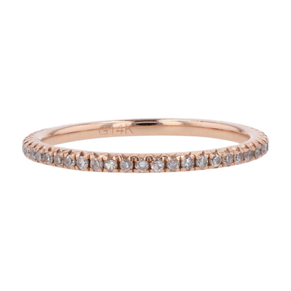 1/8 ctw 14K Rose Gold Diamond Band Ring