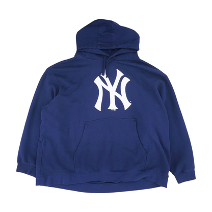 Blue Solid Hoodie Pullover