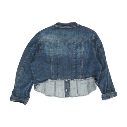 Blue Solid Denim Jacket