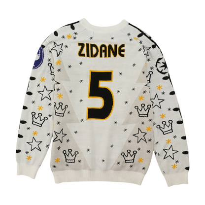 White Graphic Pullover Sweater