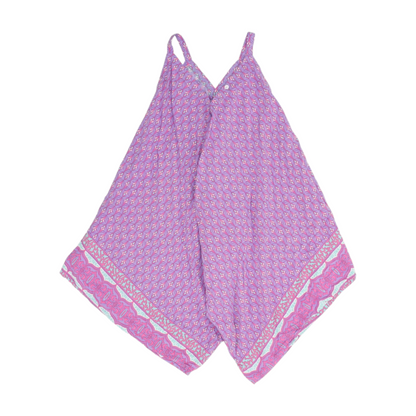 Purple Print Sleeveless One-Piece