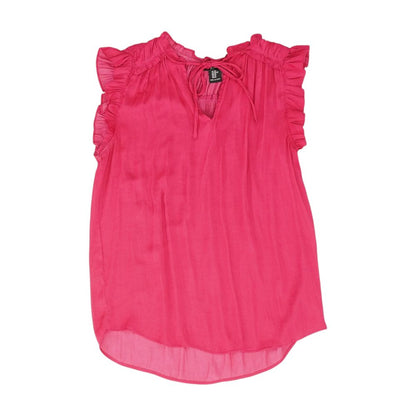 Pink Solid Sleeveless Blouse