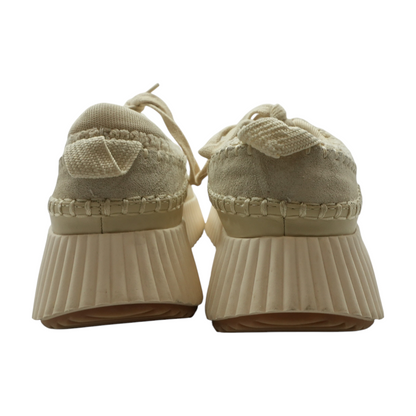 Beige Low-Top Athletic Shoes