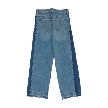 Blue Tall Color Block Wide Leg Jeans