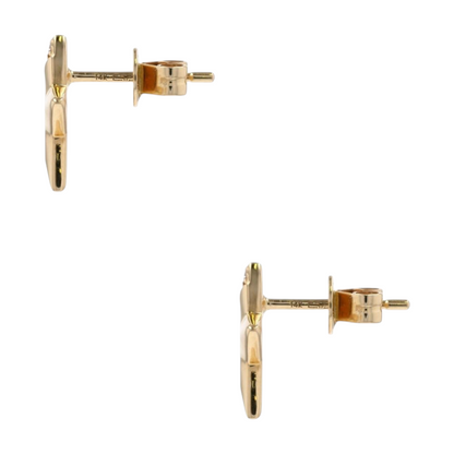 Effy 14K Gold Mother Of Pearl And Diamond Accented Star Stud Earrings – Image 2
