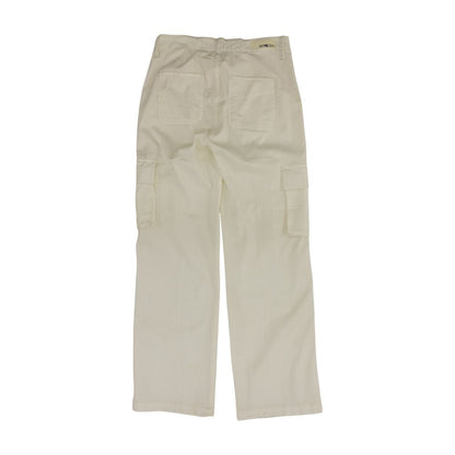 Ivory Solid Cargo Pants