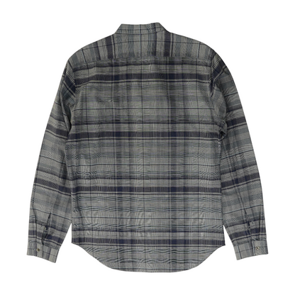 Gray Plaid Long Sleeve Button Down