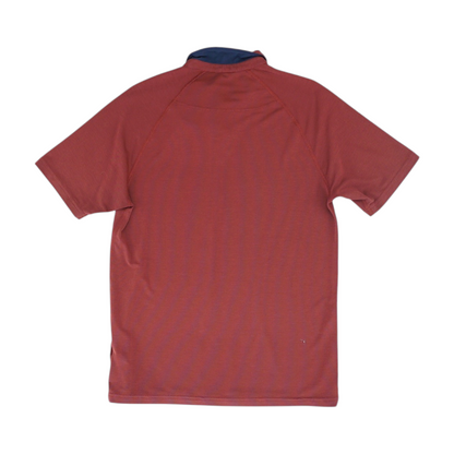 Red Solid Short Sleeve Polo