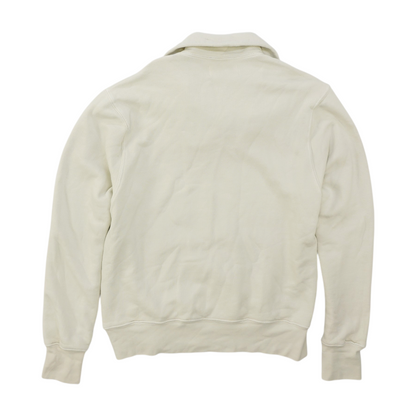 Cream Solid Sweatshirt Pullover