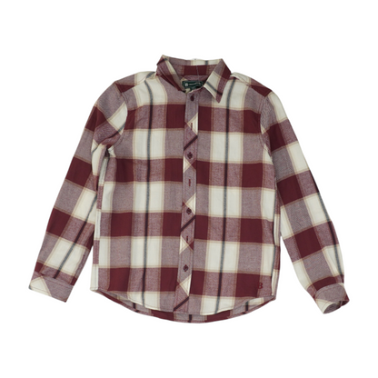 Burgundy Check Flannel Button Down