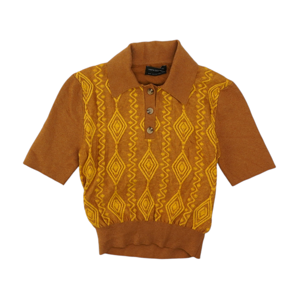 Urban Outfitters Brown Print Pullover Sweater – Image 1