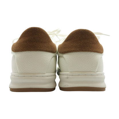 White Lace-Up Casual Shoes