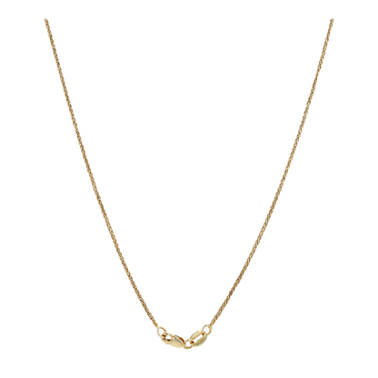 14K Yellow Gold Synthetic Ruby Pendant Necklace
