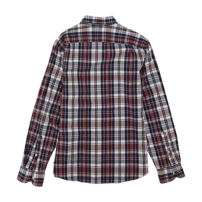 Burgundy Plaid Long Sleeve Button Down