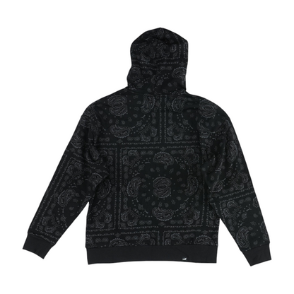 Black Paisley Hoodie Pullover