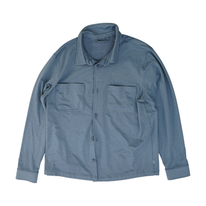 Gray Solid Flannel Button Down
