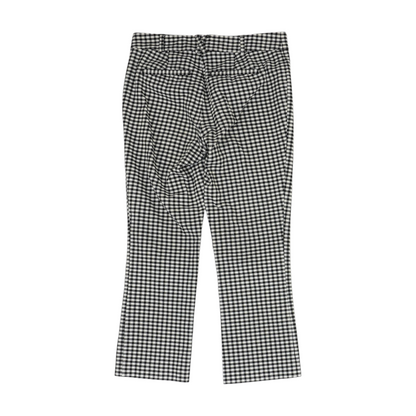 Black Check Chino Capris