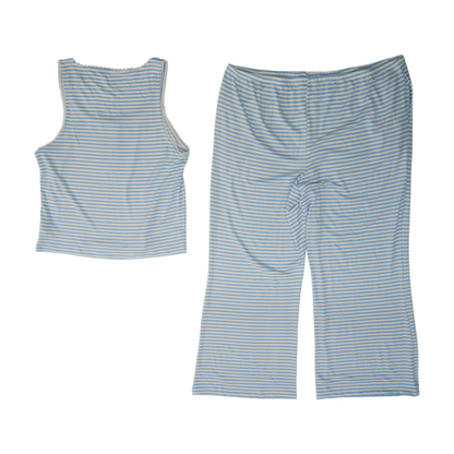 Blue Striped Pajama Set
