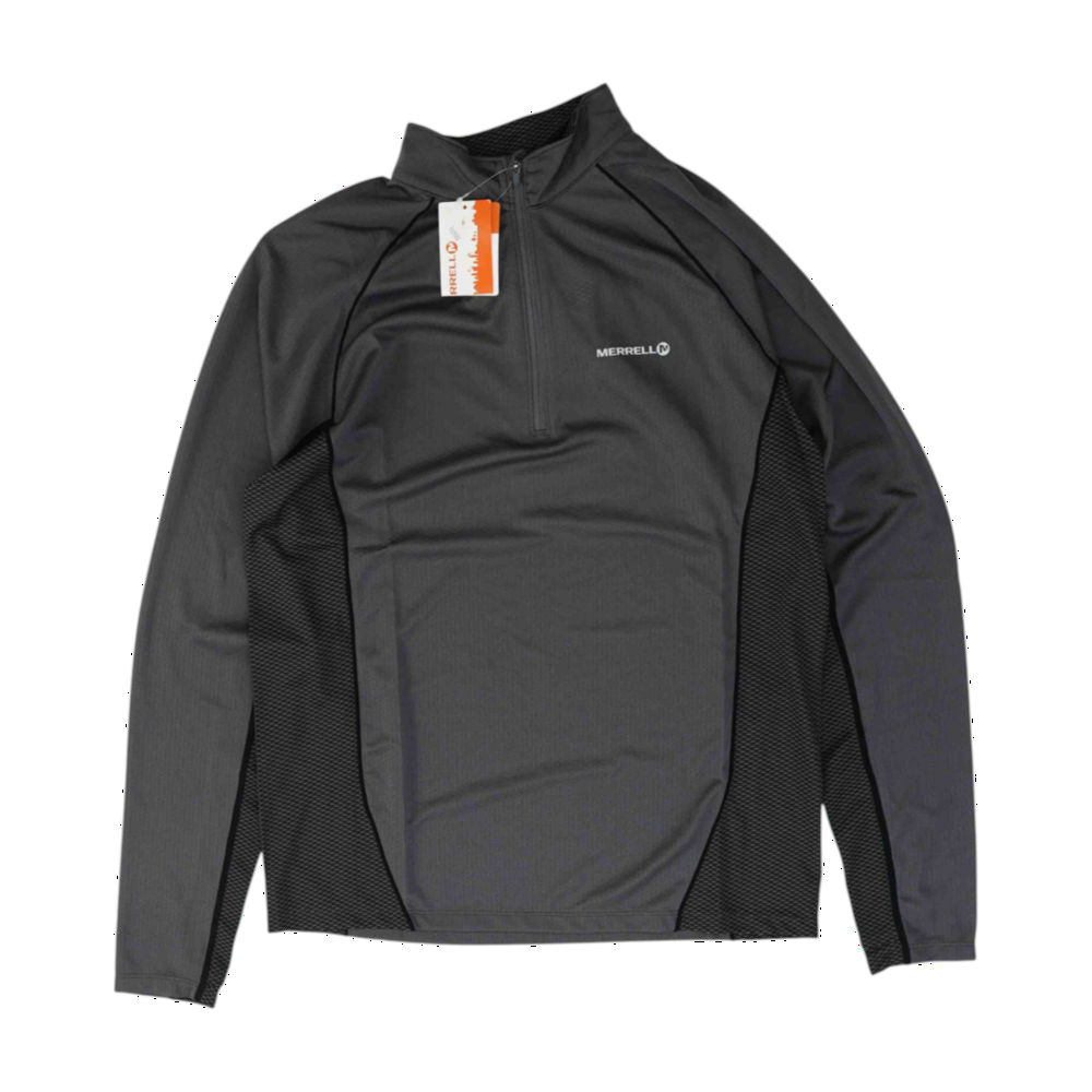 Gray Solid 1/4 Zip Pullover