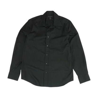 Black Striped Long Sleeve Button Down