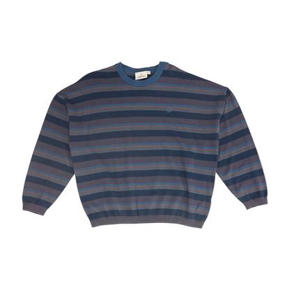 Blue Striped Pullover Sweater