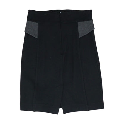 Black Color Block Midi Skirt
