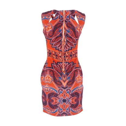 Red Paisley Mini Dress
