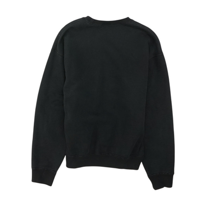 Black Solid Sweatshirt Pullover