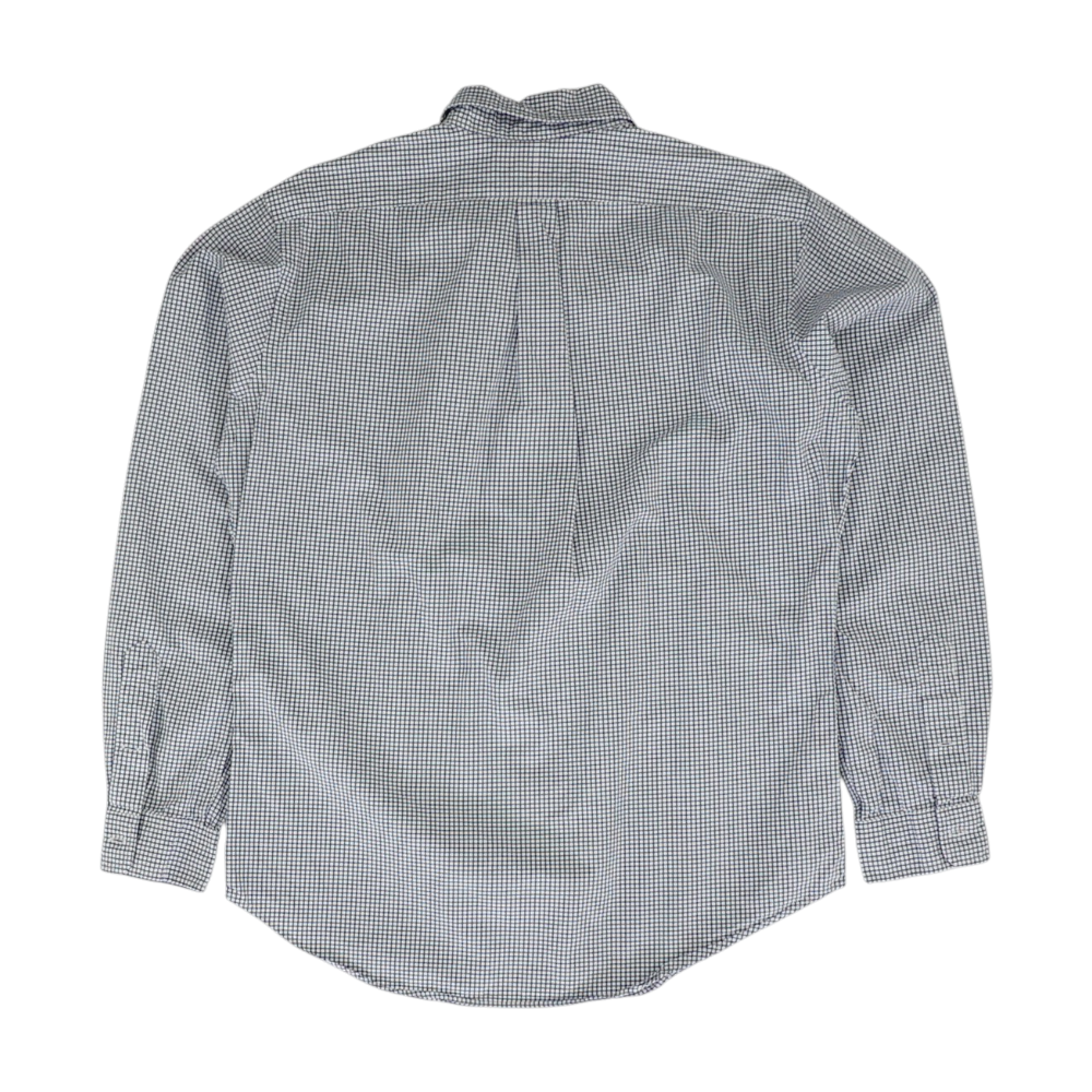 White Check Long Sleeve Button Down