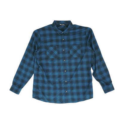 Blue Plaid Long Sleeve Button Down