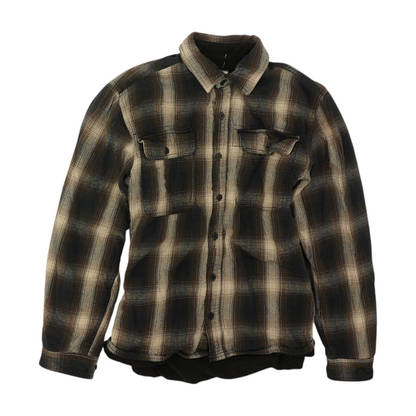 Gray Plaid Flannel Button Down