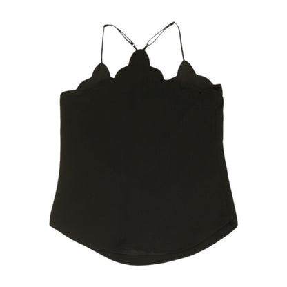 Black Solid Sleeveless Blouse