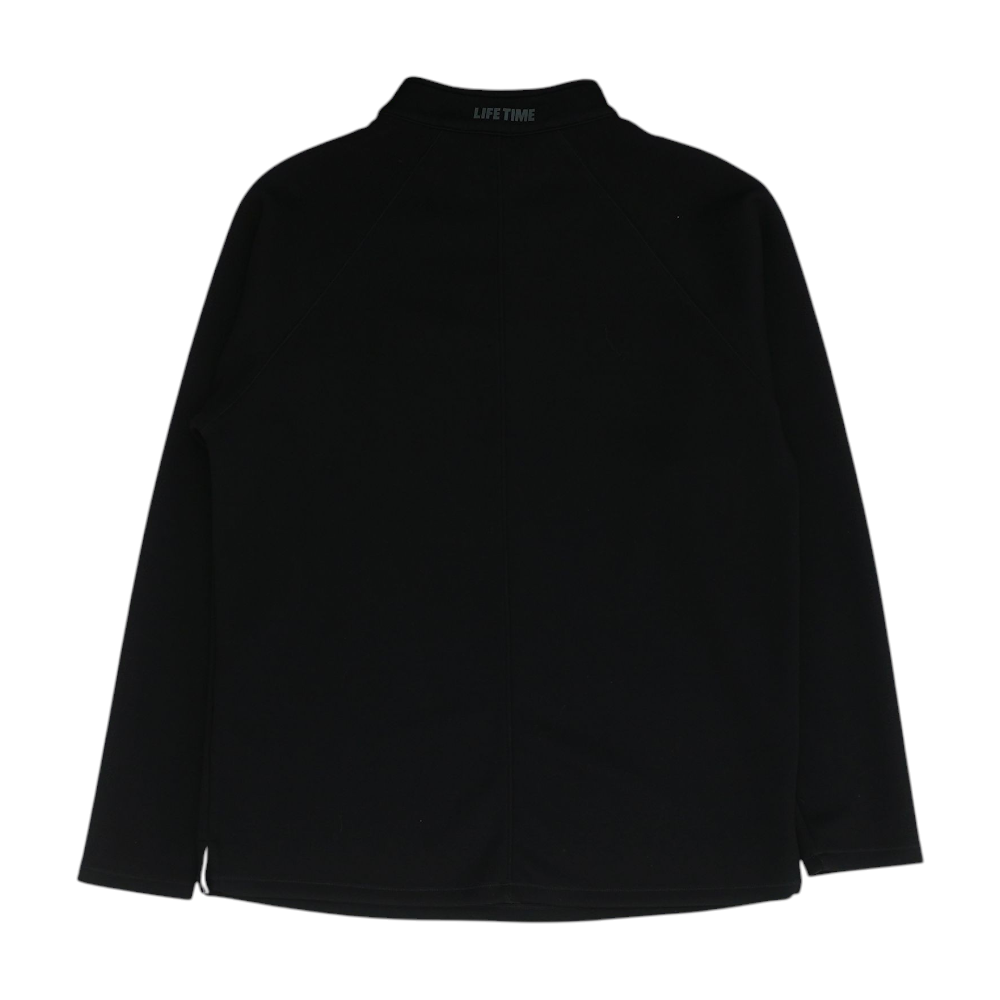 Black Solid 1/4 Zip Pullover