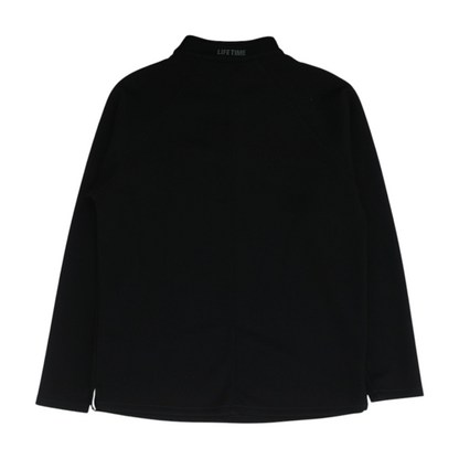 Black Solid 1/4 Zip Pullover