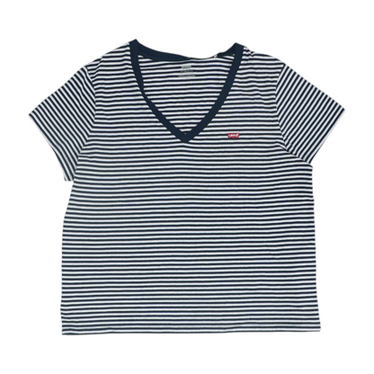 Navy Striped Blouse