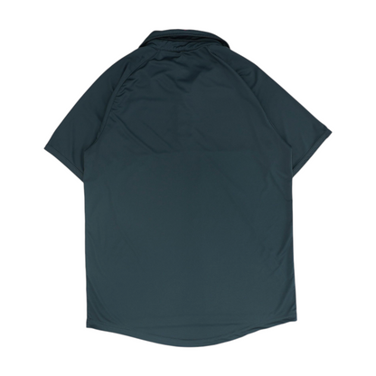 Gray Solid Short Sleeve Polo
