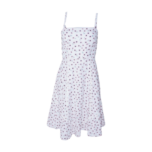 White Floral Midi Dress