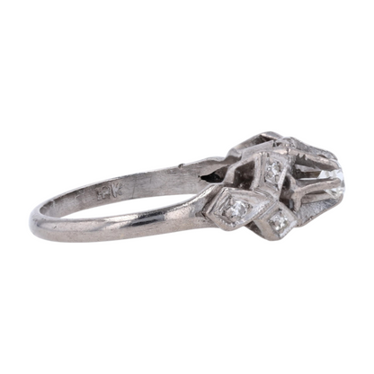 1/6 ctw 18K White Gold Diamond Engagement Ring