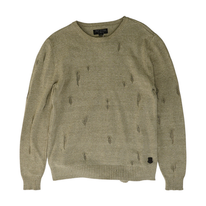 Brown Solid Pullover Sweater