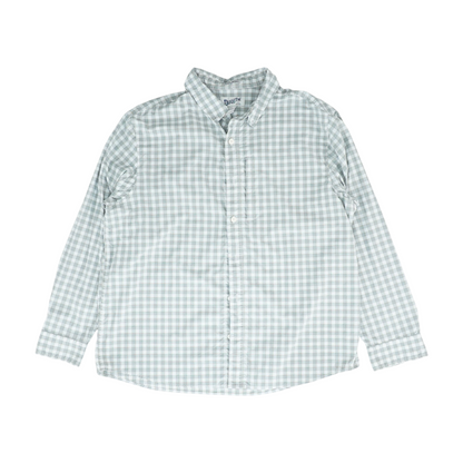 Gray Plaid Long Sleeve Button Down