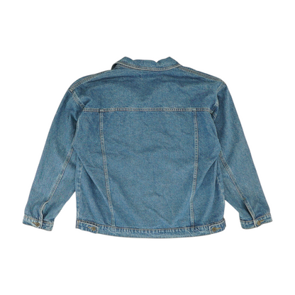Blue Solid Denim Jacket