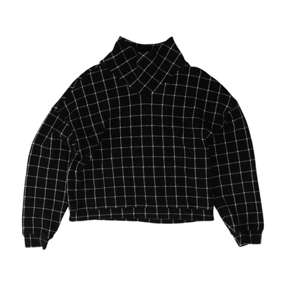Black Check Pullover Sweater