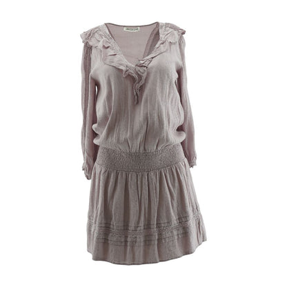Mauve Solid Midi Dress