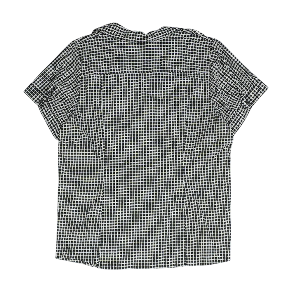 Black Plus Check Button Down