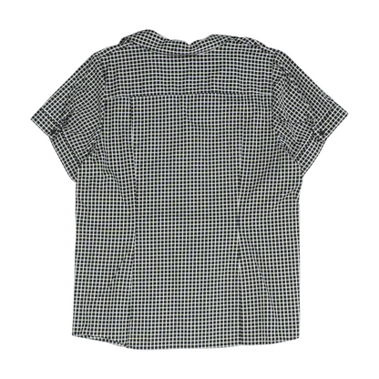 Black Plus Check Button Down