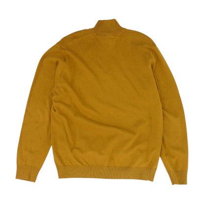 Mustard Solid 1/4 Zip Sweater